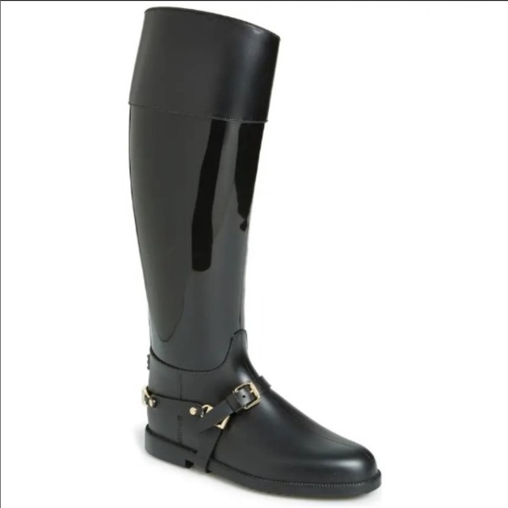 Jimmy Choo Cheshire Equestrian Moto Rain Boots